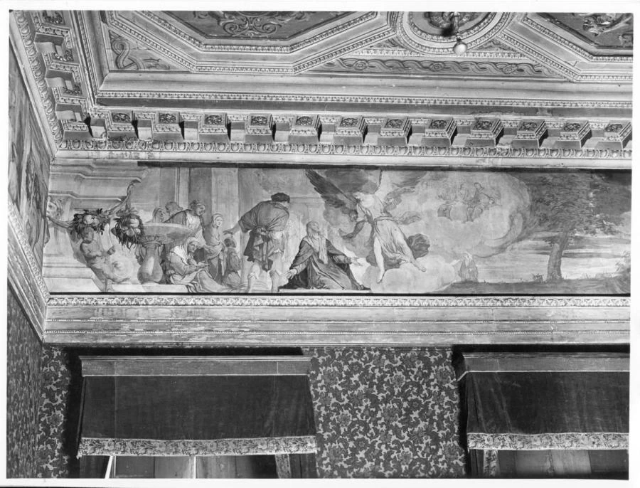 Un angelo mostra a Savina il suo posto in Paradiso - Vicenza, Palazzo Tristino, Baston